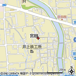 兵庫県姫路市勝原区宮田582-11周辺の地図