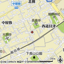 愛知県豊川市下長山町西道貝津18周辺の地図