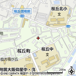 大阪府枚方市桜丘町29-16周辺の地図