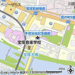 手塚治虫記念館前周辺の地図