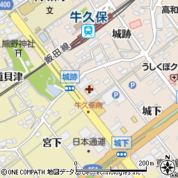愛知県豊川市牛久保町城跡63周辺の地図