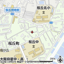 大阪府枚方市桜丘町28周辺の地図