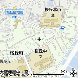 大阪府枚方市桜丘町28-4周辺の地図