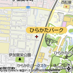 大阪府枚方市伊加賀寿町20周辺の地図