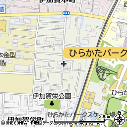大阪府枚方市伊加賀寿町周辺の地図