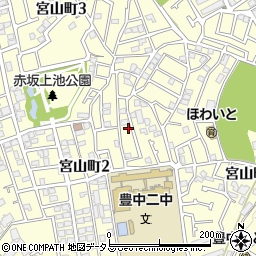 大阪府豊中市宮山町2丁目8周辺の地図