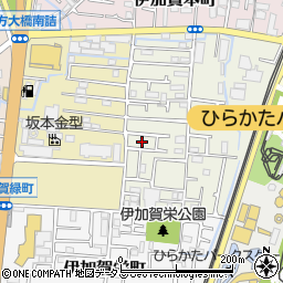 大阪府枚方市伊加賀寿町18周辺の地図