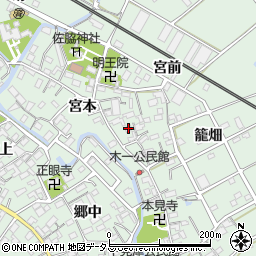 愛知県豊川市御津町下佐脇宮本23周辺の地図