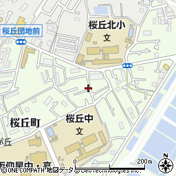 大阪府枚方市桜丘町28-26周辺の地図