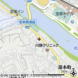 パークス宝塚温泉駐車場周辺の地図