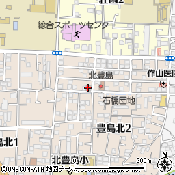 池田北豊島郵便局周辺の地図