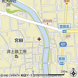 兵庫県姫路市勝原区宮田608周辺の地図
