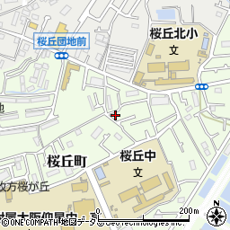 大阪府枚方市桜丘町28-13周辺の地図