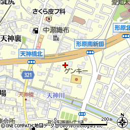 愛知県蒲郡市形原町（南新田）周辺の地図