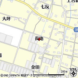 愛知県西尾市一色町大塚（長池）周辺の地図