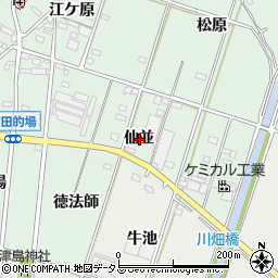 愛知県西尾市吉良町富田仙並周辺の地図