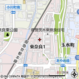 大阪府茨木市東奈良1丁目11-19周辺の地図