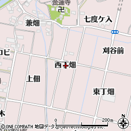 愛知県西尾市吉良町饗庭西丁畑周辺の地図
