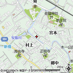 愛知県豊川市御津町下佐脇宮本58周辺の地図