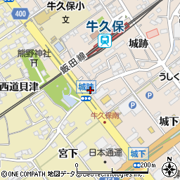 愛知県豊川市牛久保町城跡76周辺の地図