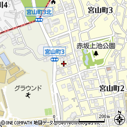 大阪府豊中市宮山町2丁目20-14周辺の地図