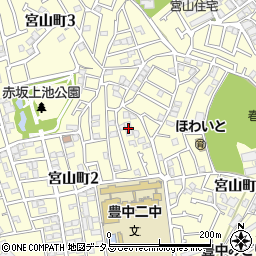 大阪府豊中市宮山町2丁目7-40周辺の地図