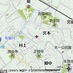 愛知県豊川市御津町下佐脇宮本63周辺の地図