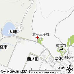 愛知県豊橋市嵩山町山奈木周辺の地図