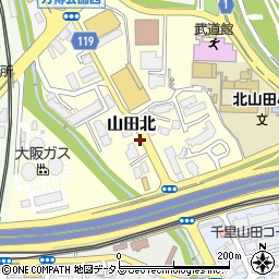 大阪府吹田市山田北11-8周辺の地図