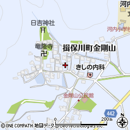兵庫県たつの市揖保川町金剛山517周辺の地図