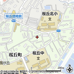 大阪府枚方市桜丘町28-19周辺の地図