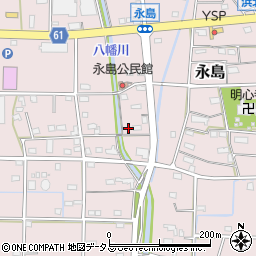 静岡県浜松市浜名区永島681-1周辺の地図