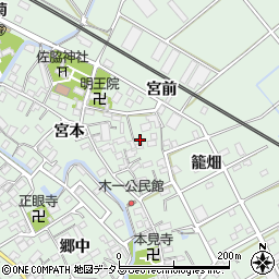 愛知県豊川市御津町下佐脇宮本19周辺の地図