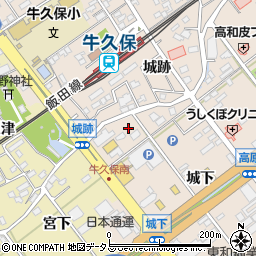 愛知県豊川市牛久保町城跡23周辺の地図