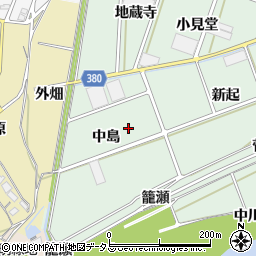 愛知県豊川市院之子町中島周辺の地図