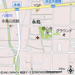 静岡県浜松市浜名区永島606-1周辺の地図