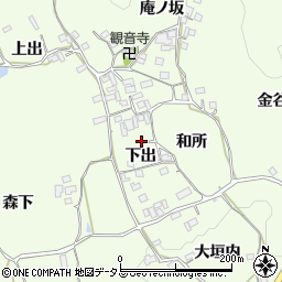 京都府相楽郡和束町園下出周辺の地図