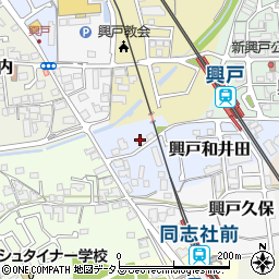 京都府京田辺市興戸和井田40周辺の地図