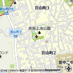 赤坂上池公園トイレ周辺の地図