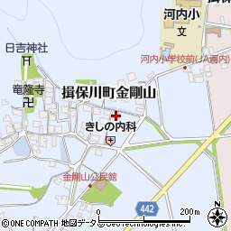 兵庫県たつの市揖保川町金剛山554-1周辺の地図
