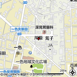 愛知県西尾市一色町前野川原周辺の地図