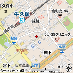 愛知県豊川市牛久保町城跡21周辺の地図