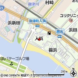 愛知県豊川市御津町西方入浜周辺の地図