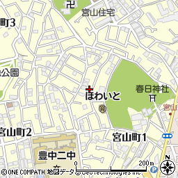 大阪府豊中市宮山町2丁目3周辺の地図