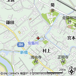 愛知県豊川市御津町下佐脇鎌田187周辺の地図