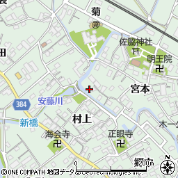 愛知県豊川市御津町下佐脇宮本99周辺の地図