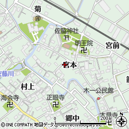 愛知県豊川市御津町下佐脇宮本45周辺の地図