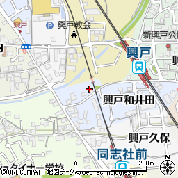 京都府京田辺市興戸和井田39-2周辺の地図