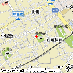 愛知県豊川市下長山町西道貝津21周辺の地図