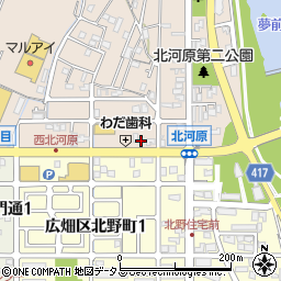 兵庫県姫路市広畑区北河原町28周辺の地図